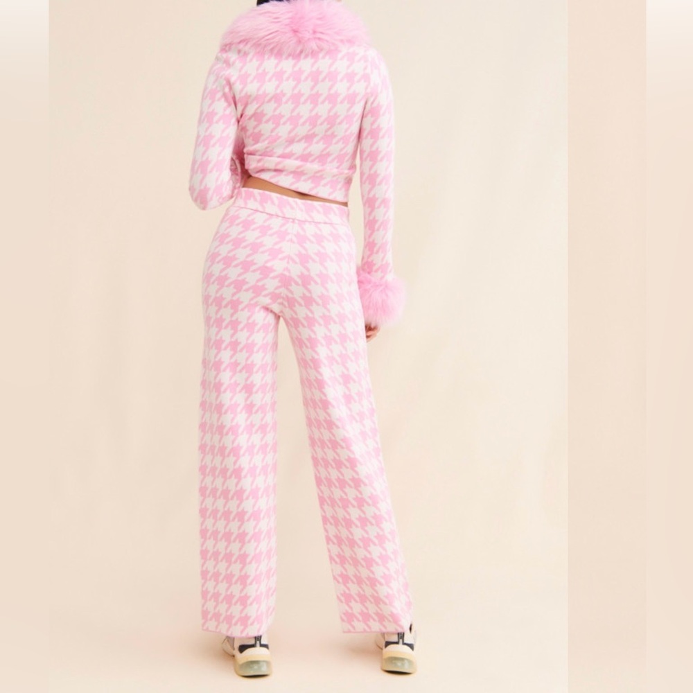 Show Me Your Mumu Pink Houndstooth pants